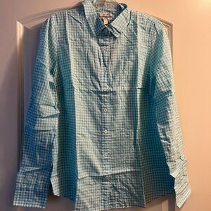 J. Crew Gingham Button-down Shirts in Aqua and White check